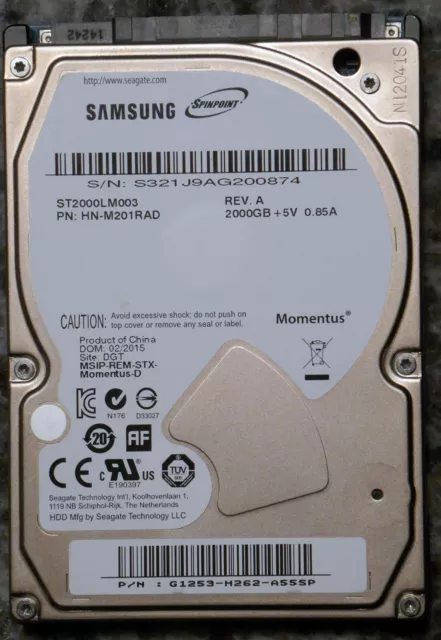 Samsung Spinpoint 2TB 2.5" Zoll 5400U 32MB CACHE SATA III