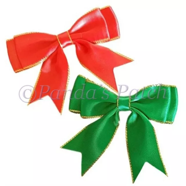 Large 25mm Satin Ribbon Double Bows 3 Inch Wide - Choose Pack Size and Colour