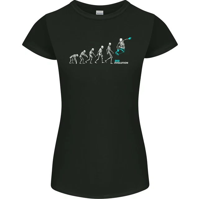 Skateboard Evolution Skateboarding Donna Minuta Taglio T-Shirt