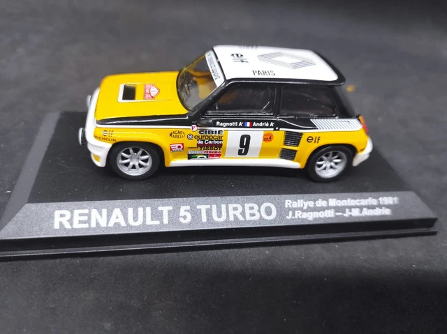 Modèle Réduit Renault 5 Turbo #3 Rallye Lyon Charbonnières 1981 - IXO/Altaya 1:43 - Occasion Comme Neuf