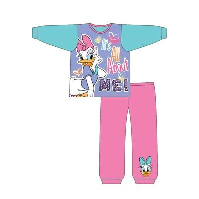 Daisy Duck Girls Kids Pyjamas Nightwear Pink Cotton 12 Months to 4 Years