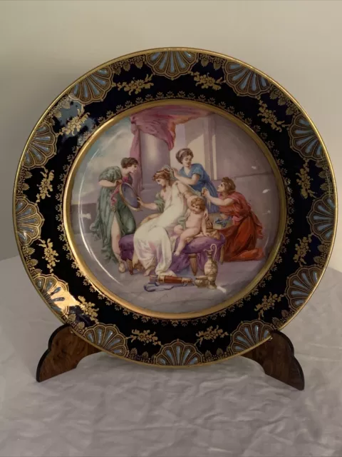 Piatto Royal Vienna Dipinto A Mano 800 Impero Porcellana Vaso No Sevres Meissen