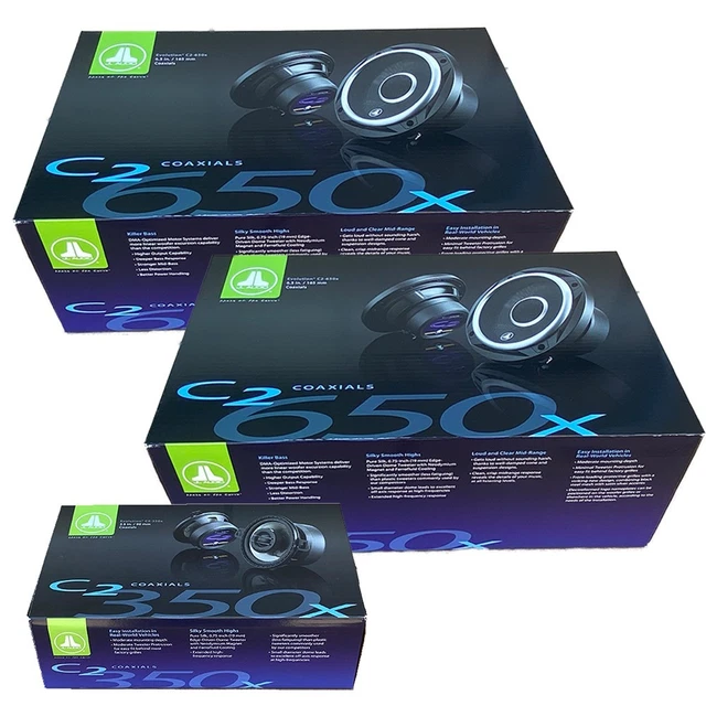 JL Audio C2 Series Coax Speakers 2 Pair 6.5" & 1 Pair 3.5" | 6 Total Speakers