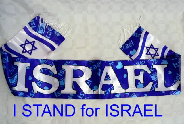 Support ISRAEL Flag SHAWL Scarf Jewish People Star of David Israeli Tallit Chai