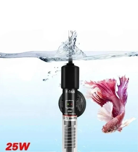 25W Mini Aquarium Heater Submersible Fish Tank Heater 5" Betta 1-5 Gallon 78°