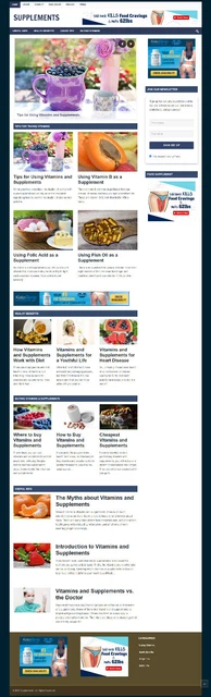 Salute Integratore Sito Web Con Affiliates + Gratis Istallazione & Dominio