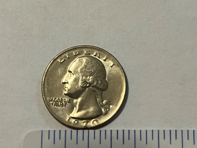 25c 1970-D Washington Quarter struck on Clad 10c stock