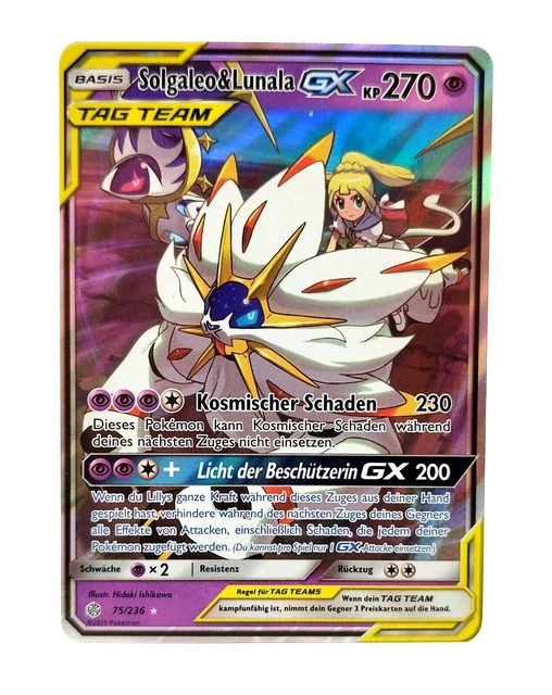 Pokemon Karten Solgaleo Lunala Gx Welten Im Wandel 75 Deutsch main image 0