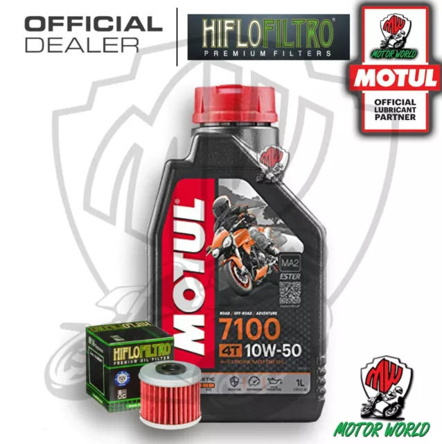 Kit Tagliando 1 Lt Olio Motul 7100 10W50 Filtro Hm 450 Cre-F X 2008 2009