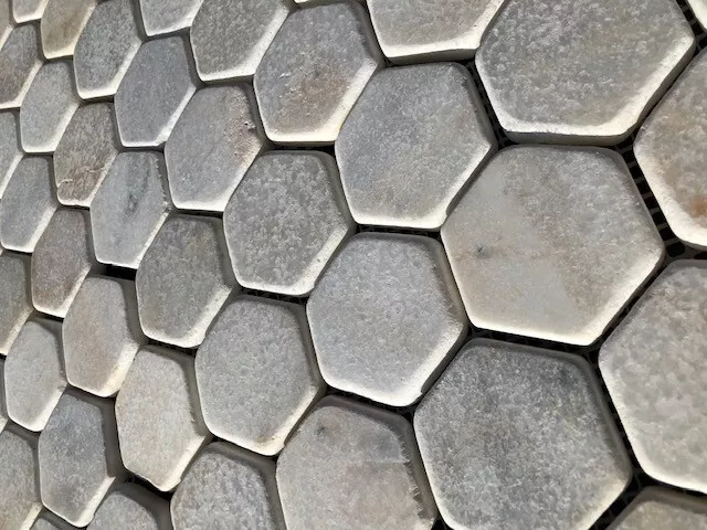 CALACATTA GOLD TUMBLED MARBLE HEXAGON Mosaic 49x49 MM Wall & Floor Tiles  SAMPLE