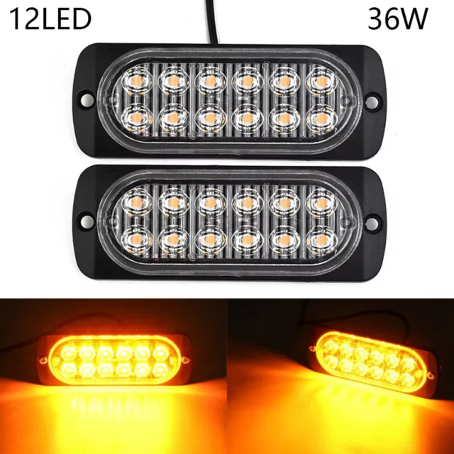 Brillant Lumières Équipement SUV Set 12 LED Ambre Auto Beacon Hazard Utile