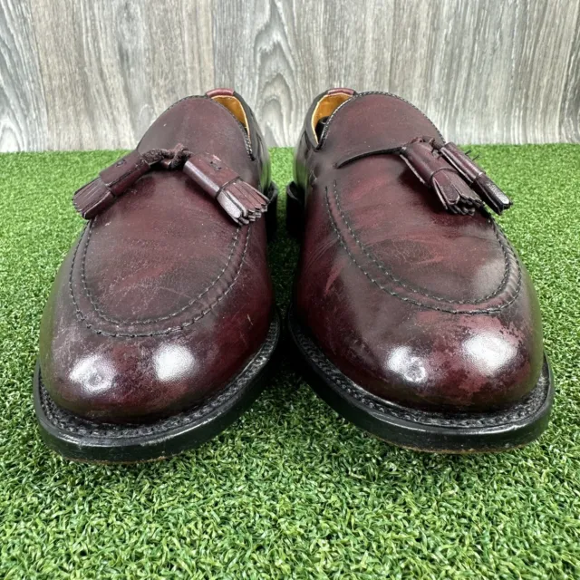 ALLEN EDMONDS GRAYSON Tassel Loafers Shoes Size 11 AAA Narrow Burgundy ...