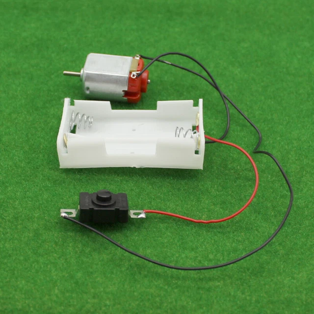 130 Micro DC Motor with Switch Battery Box Small Electric Motors 3V 22000 rpm 3