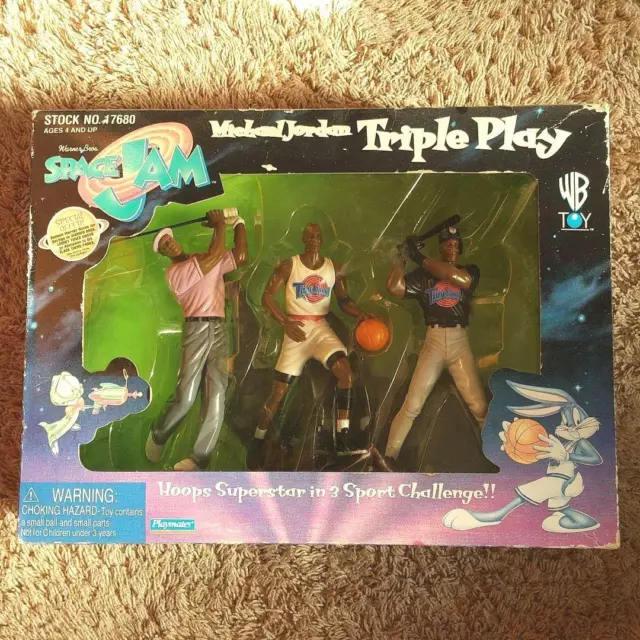 RARE SPACE JAM MICHAEL JORDAN Triple Play 1996 Playmates original ...