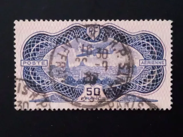 France timbre poste aérienne oblitéré PA yt 15 cote 400 euros