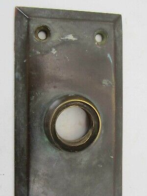 Vintage Antique Sargent & Company Brass Door Knob Back Plate Skeleton Key 7 3/8" 2