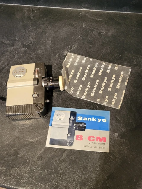 Cámara de cine vintage Sankyo 8 cm con micro zoom con manual