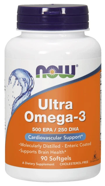 NOW FOODS ULTRA Omega-3 500 EPA 250 DHA 90 Caps £22.40 - PicClick UK