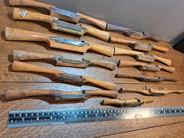 13 vintage boxwood and beach wooden spoke shaves 7