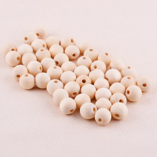 50x 16mm Natural Wood Spacer Beads Round Wooden Balls Jewelry Bracelet Making lp
