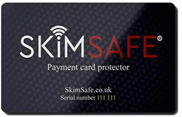 SKIMSAFE RFID NFC Security Blocking Contactless Credit Card Protector RRP £19.99