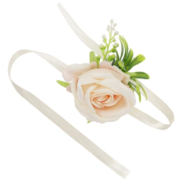 Muñeca Flor Baile de graduación Corsés de muñeca Botonnieros Novio Flor Encaje
