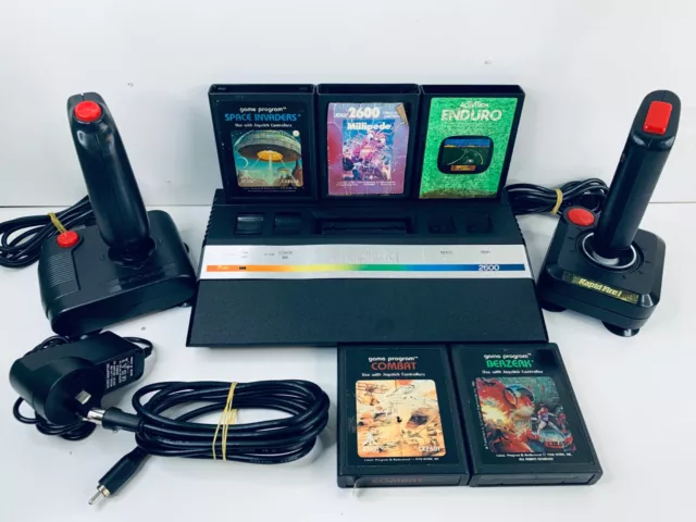 Atari 2600 Junior Console 2x Joystick 5x Games CX-2600 Jr PAL - Fast Post