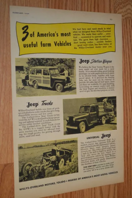 ★★1950 Willys Jeep Truck / Wagon Original Vintage Advertisement Print Ad-50