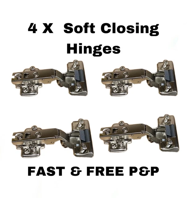 4 X IKEA PAX KOMPLEMENT SOFT CLOSE HINGE PACK WARDROBE BRAND NEW 302.