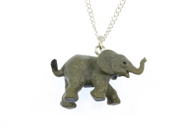 Elefantenkette Halskette Elefant mini Elefantenbaby aus Gummi Miniblings 45cm