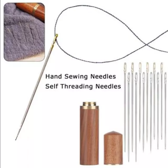 Needles Hand Sewing Needles Embroidery Sewing Tools Wooden Needle Case