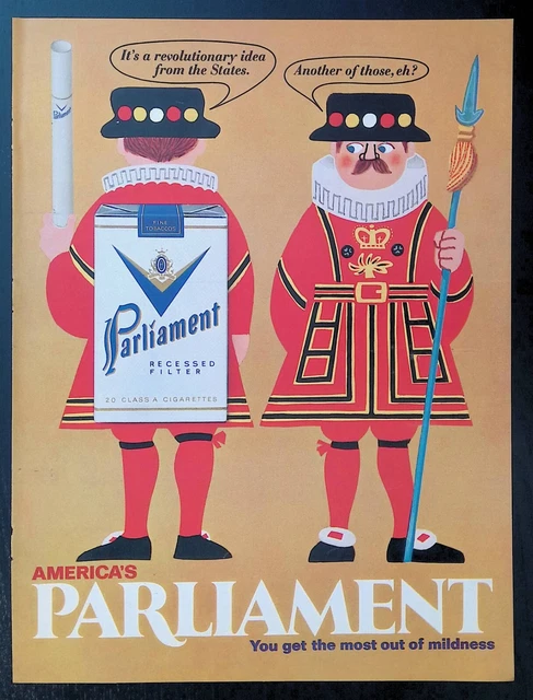 parliament cigarettes hat Cigs Be the party in this hat with grosgrain slots to park cigarettes PARLIAMENT CIGARETTE AD #2 RARE