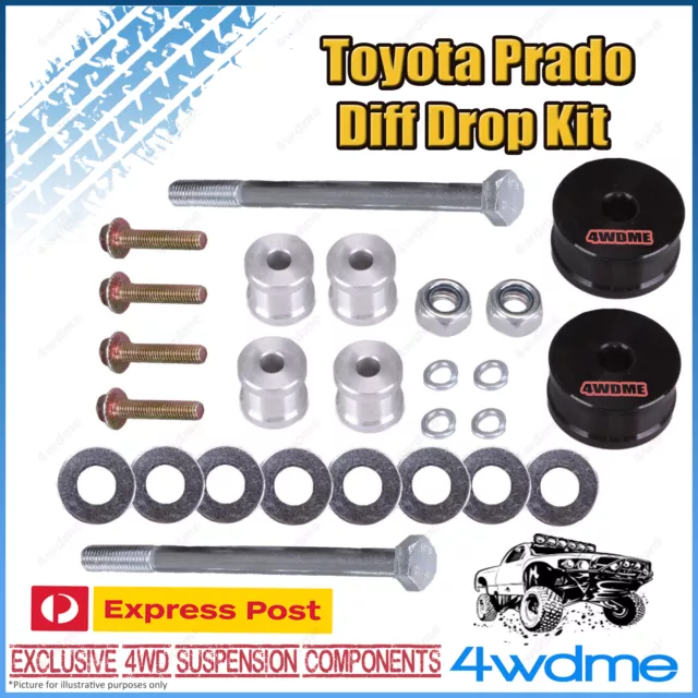 Fits Toyota Prado 120 Series Front Direct Bolt In Diff Drop Kit STD 2" 3" Lift