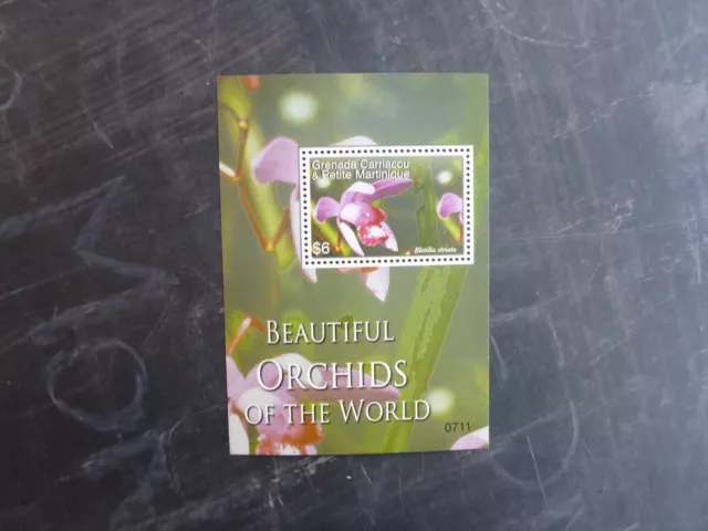 2007 Grenada Carriacou Beautiful Orchids Of The World Stamp Mini Sheet Mnh #2