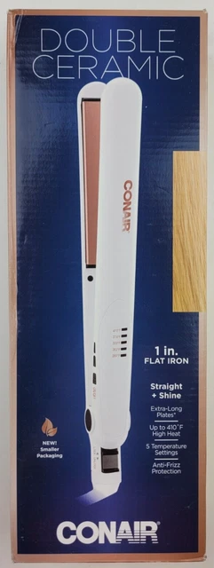 Hierro plano de cerámica doble Conair, 1 pulgada,