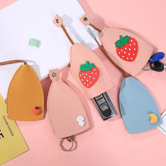 Car Key Holder Case PU Leather Key Chain Wallet Bag Cover Apply To All Car