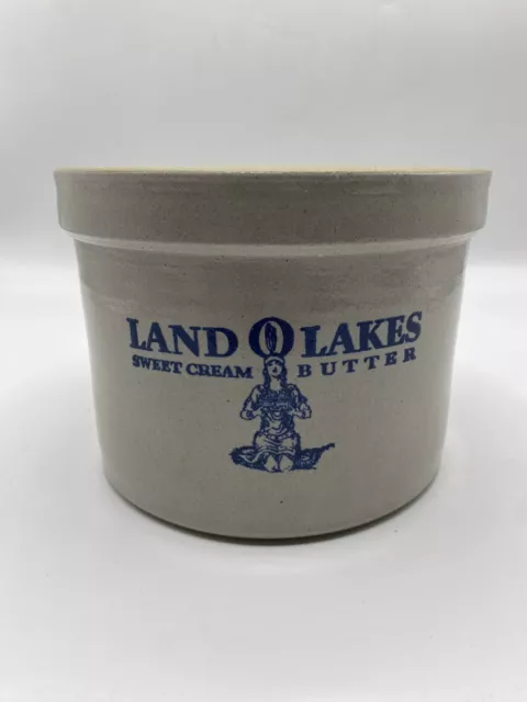 Red Wing Stoneware Land O Lakes Sweet Cream Butter Crock 75th Anniversary
