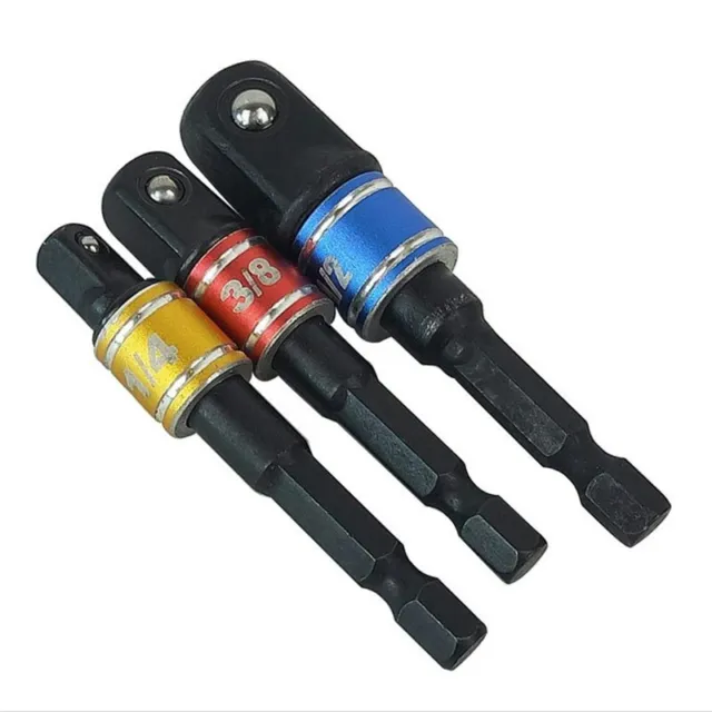 3 piezas conector seguro multicolor adaptador de broca broca llave de enchufe Power Extension