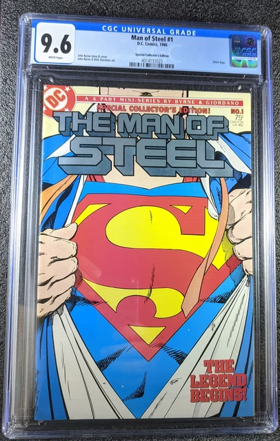 CGC 9.6 DC Superman Man of Steel 1 White 1986 NM+ Special Collector's Edition