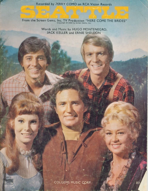 Here Come The Brides 1969 "Seattle" sheet music recorded by Perry Como on RCA