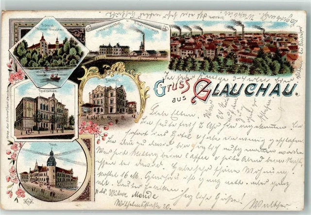 13511470 - 9610 Glauchau Realschule Bahnhof Post Schlacht- und Viehhof
