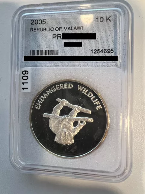 2005 Malawi Endangered wildlife series, 10 Kwacha Proof coin