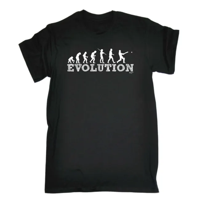 Evolution Cricket - Mens Funny Novelty Tee Top Gift T Shirt T-Shirt Tshirts