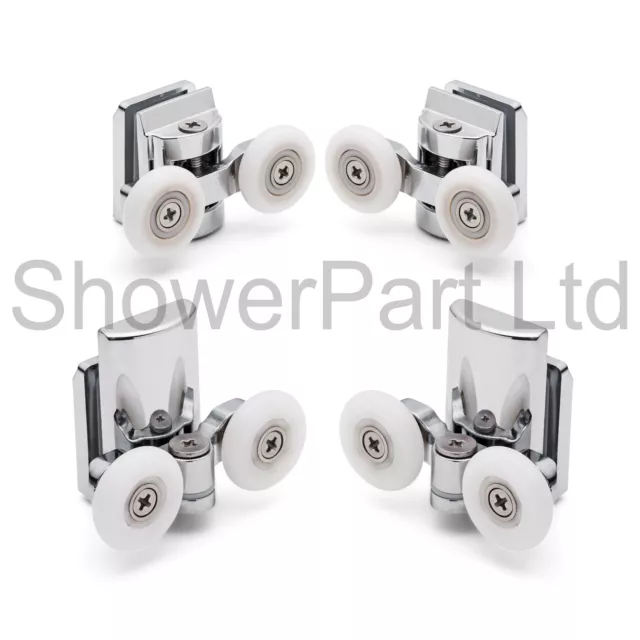 Spare Shower Door Rollers/Runners/Wheels 23mm 6mm glass 4 Pack L067