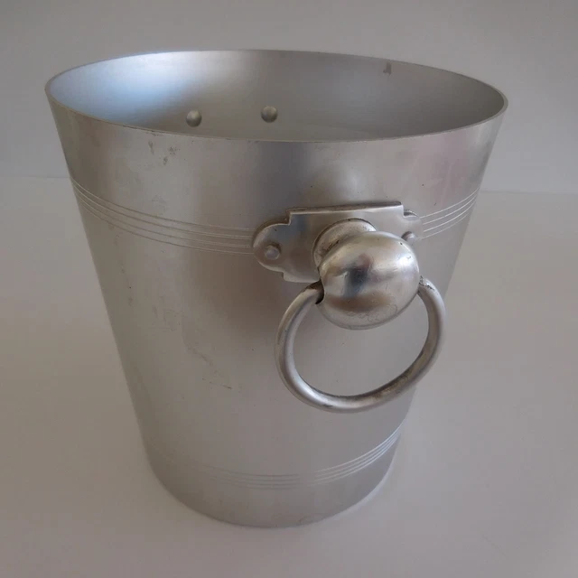 Seau à Champagne Signé Perrier – Argit, Aluminium, Art Nouveau, Made In France