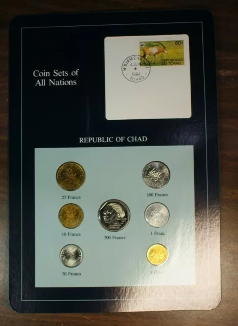 Coin Sets of All Nations Republic of Chad UNC 7 Coins BU