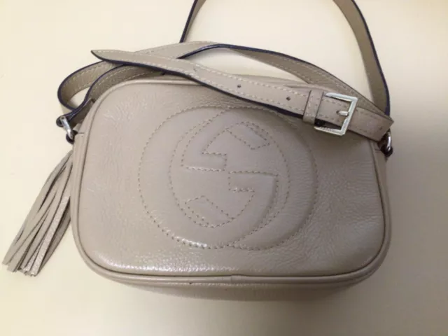 GUCCI Disco Soho Bag, Tassel Zipper & Adjustable Strap, authentic #308364 4655