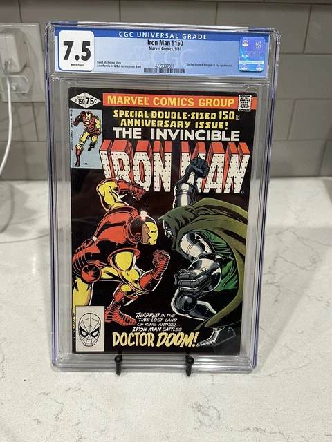 Invincible Iron Man #150 1981 Iconic Cover by John Romita Jr. CGC 7.5