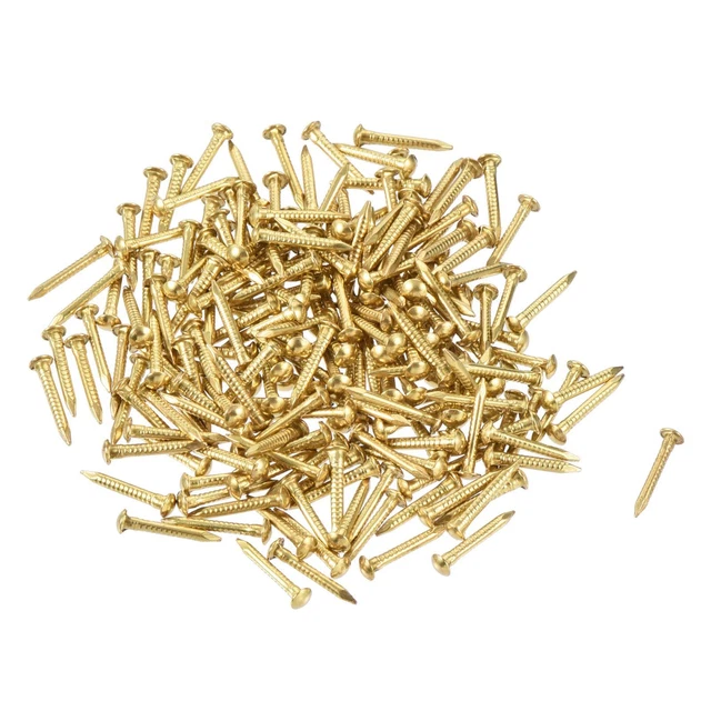 QUARKZMAN 40 Pcs Petits Clous en Laiton 2mmx25mm (DxL) Petits