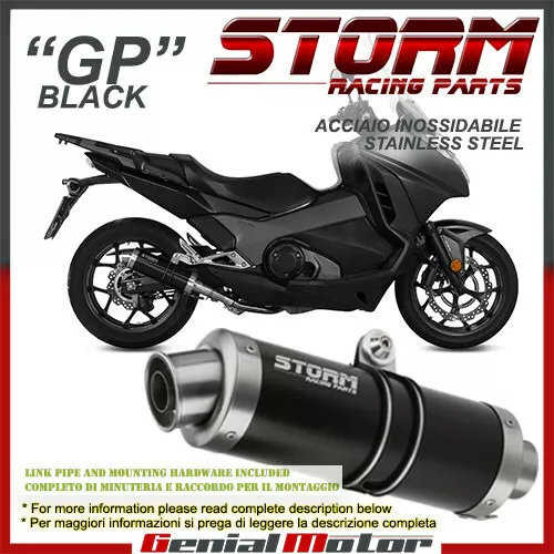 Echappement Storm by Mivv Silencieux Gp Nero Acier Honda Integra 750 2016 > 2018